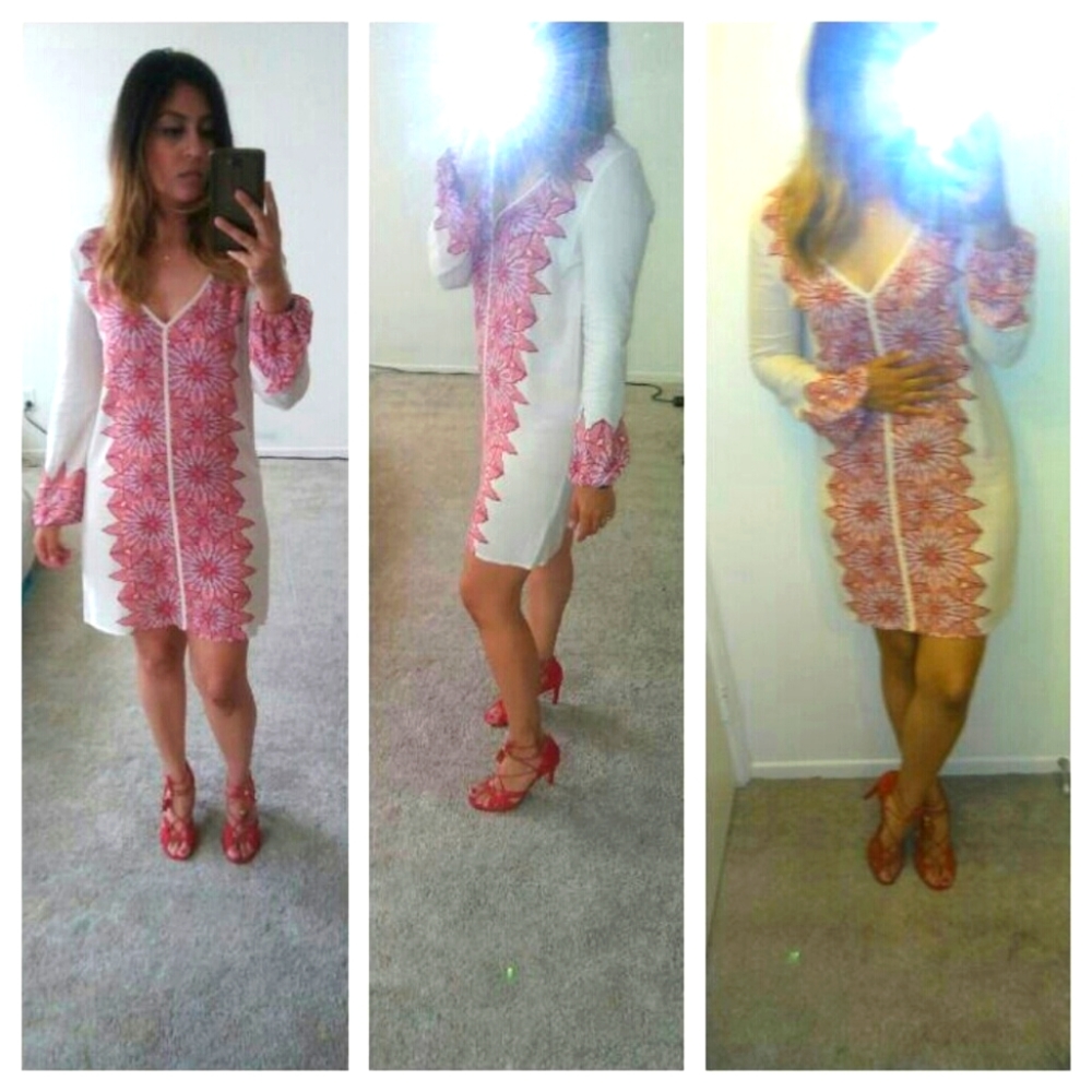 Ella moss dress pink long sleeve szS NWOT